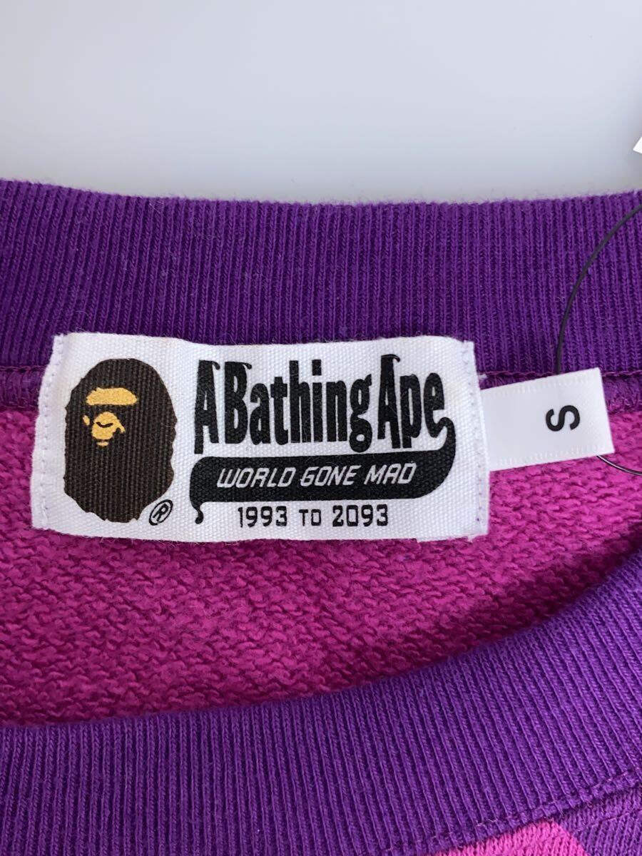 A BATHING APE◆スウェット/S/コットン/PUP/総柄_画像3