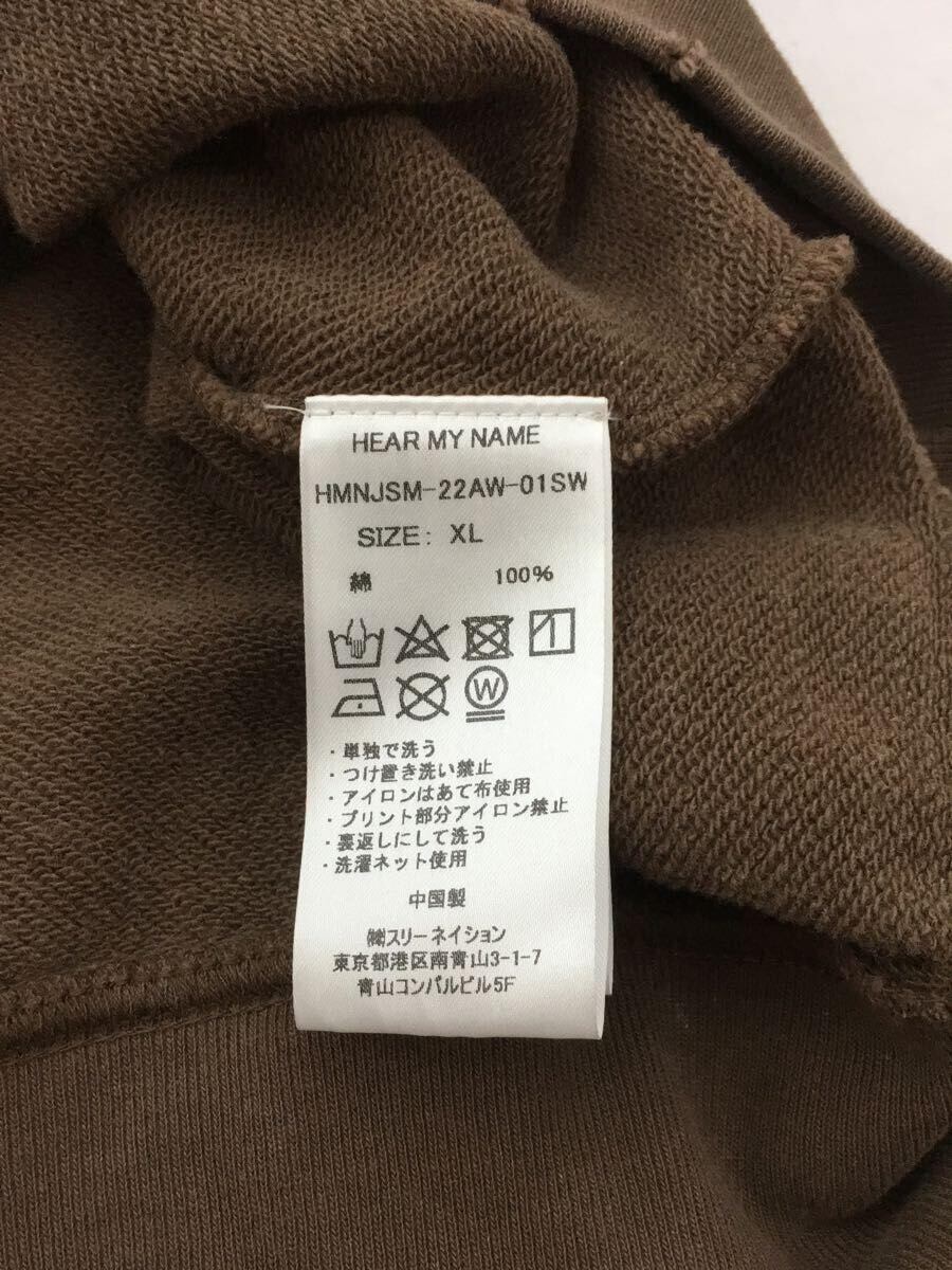 HEAR MY NAME/22AW/USED加工/スウェット/XL/BRW/HMNJSM-22AW-01SW//_画像4