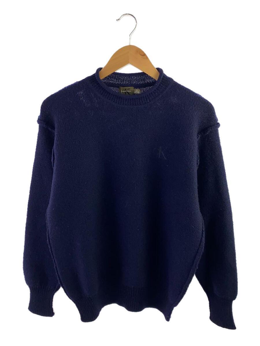 Calvin Klein◆セーター(厚手)/S/ウール/NVY/RNH1810_画像1