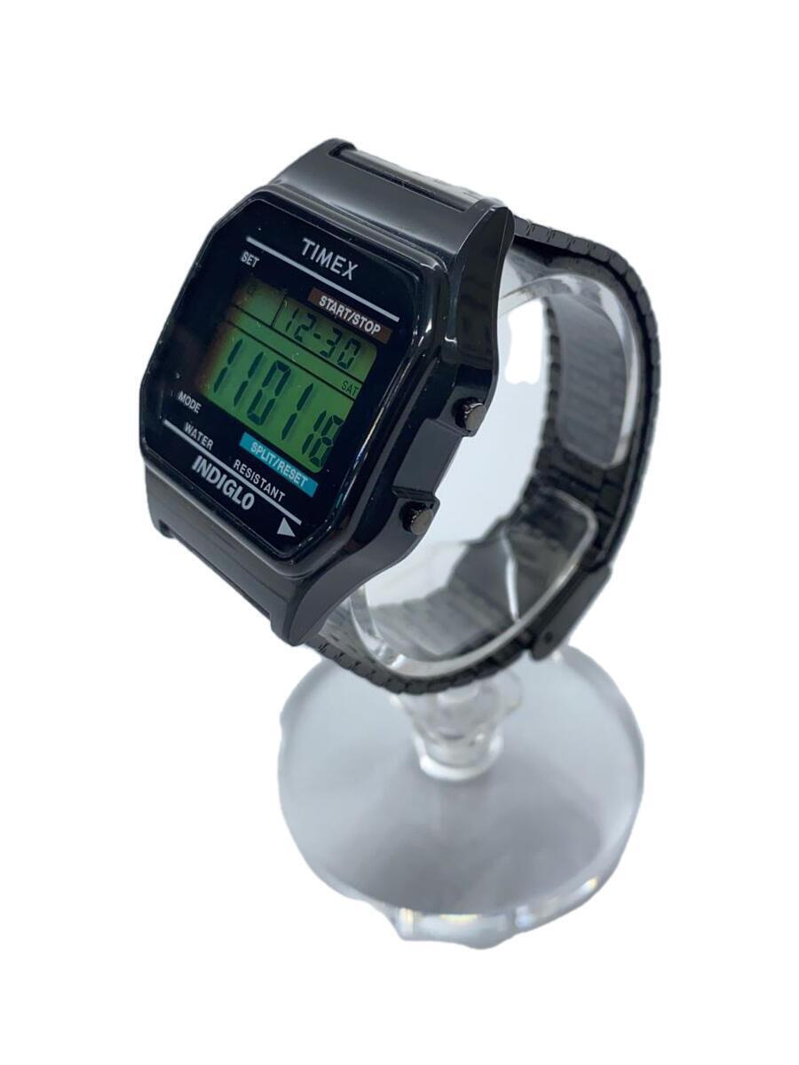 TIMEX◆クォーツ腕時計/デジタル/ステンレス/BLK/TW2V22500//_画像2