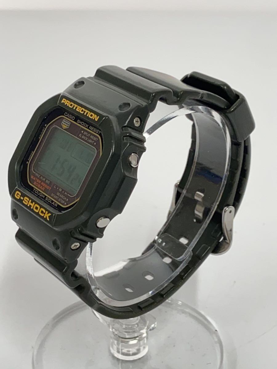 CASIO◆ソーラー腕時計/デジタル/ラバー/GRN/KHK/G-5600A//_画像2