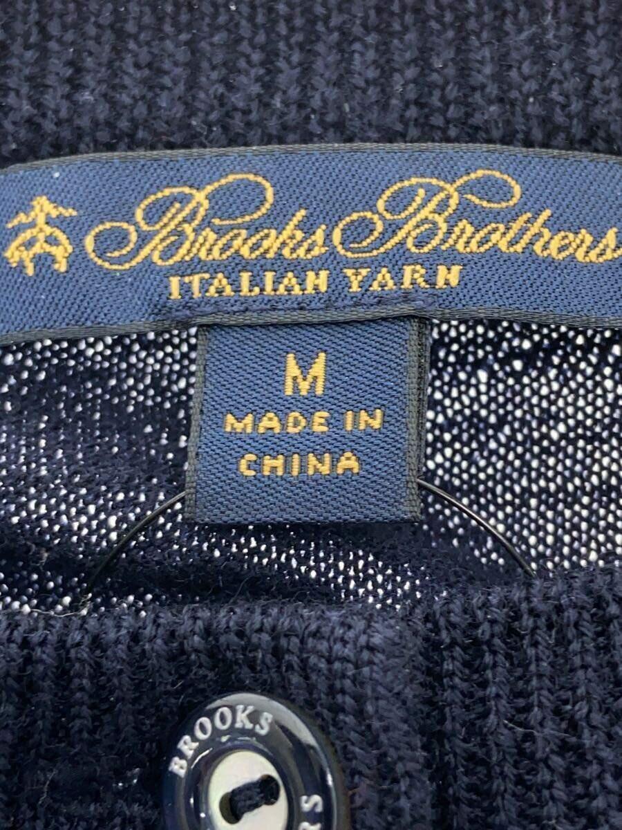 BROOKS BROTHERS◆カーディガン(薄手)/M/ウール/NVY_画像4