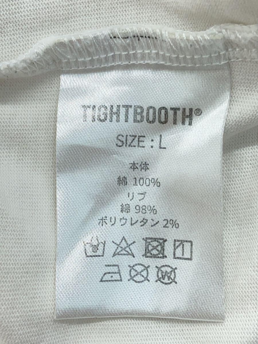 TIGHTBOOTH PRODUCTION◆長袖Tシャツ/L/コットン/WHT/プリント_画像4