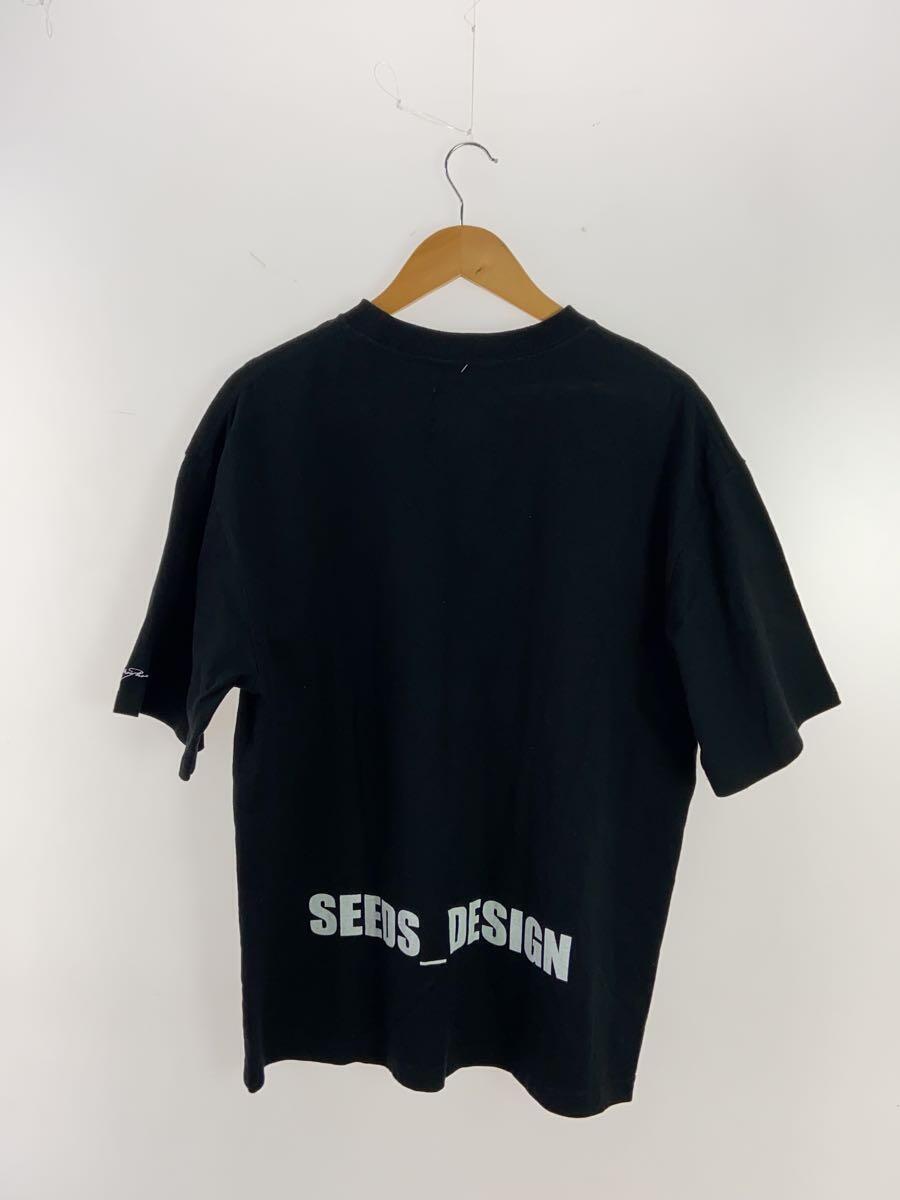 SEEDS DESIGN/半袖Tシャツ/L/コットン/BLK/無地/黒_画像2