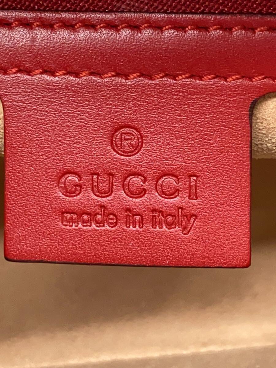 GUCCI◆ハンドバッグ_ニムフェア/レザー/RED/無地_画像5