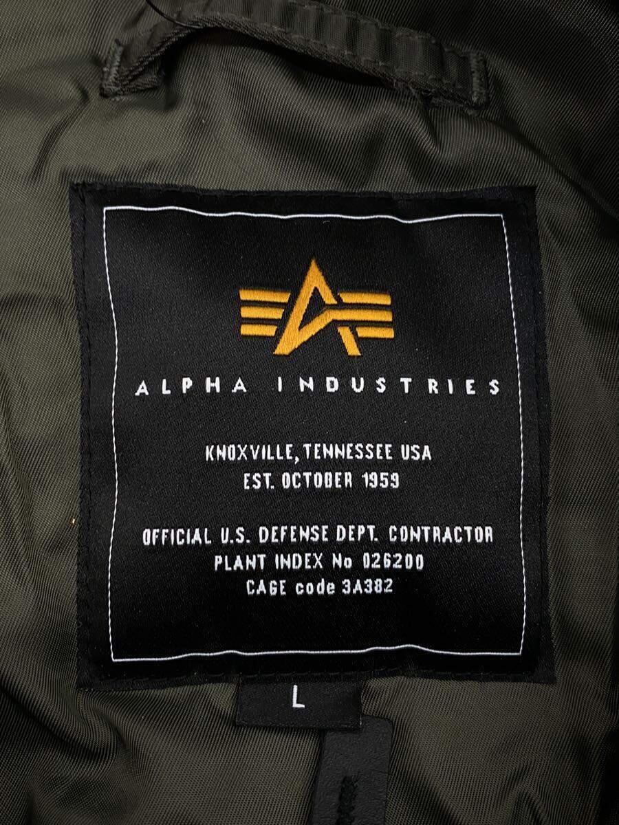 ALPHA INDUSTRIES◆ミリタリージャケット/L/ナイロン/KHK/20094-576