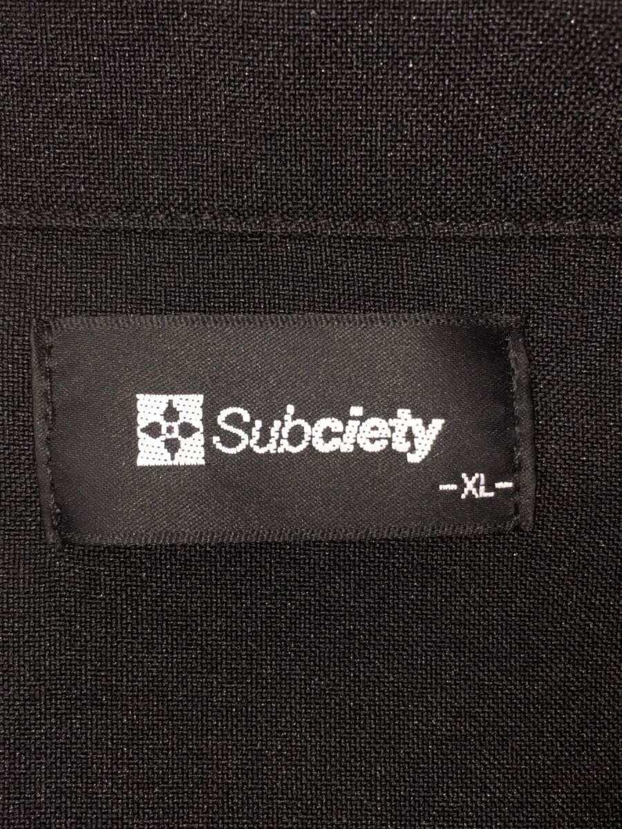 subciety◆半袖シャツ/XL/ポリエステル/BLK/105-22440//_画像3