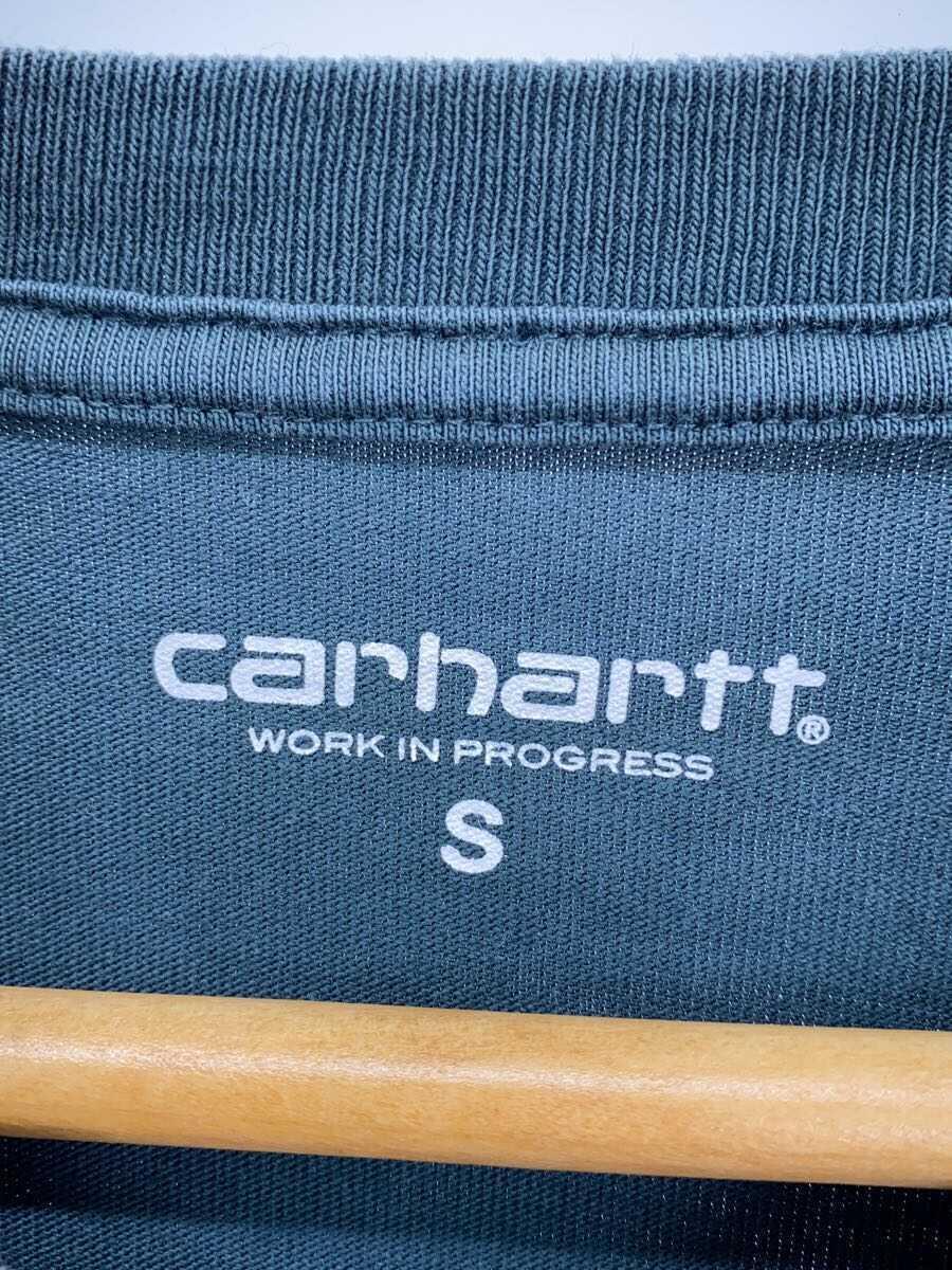 Carhartt◆L/S CHASE T-SHIRT 長袖Tシャツ/S/コットン/GRN_画像3