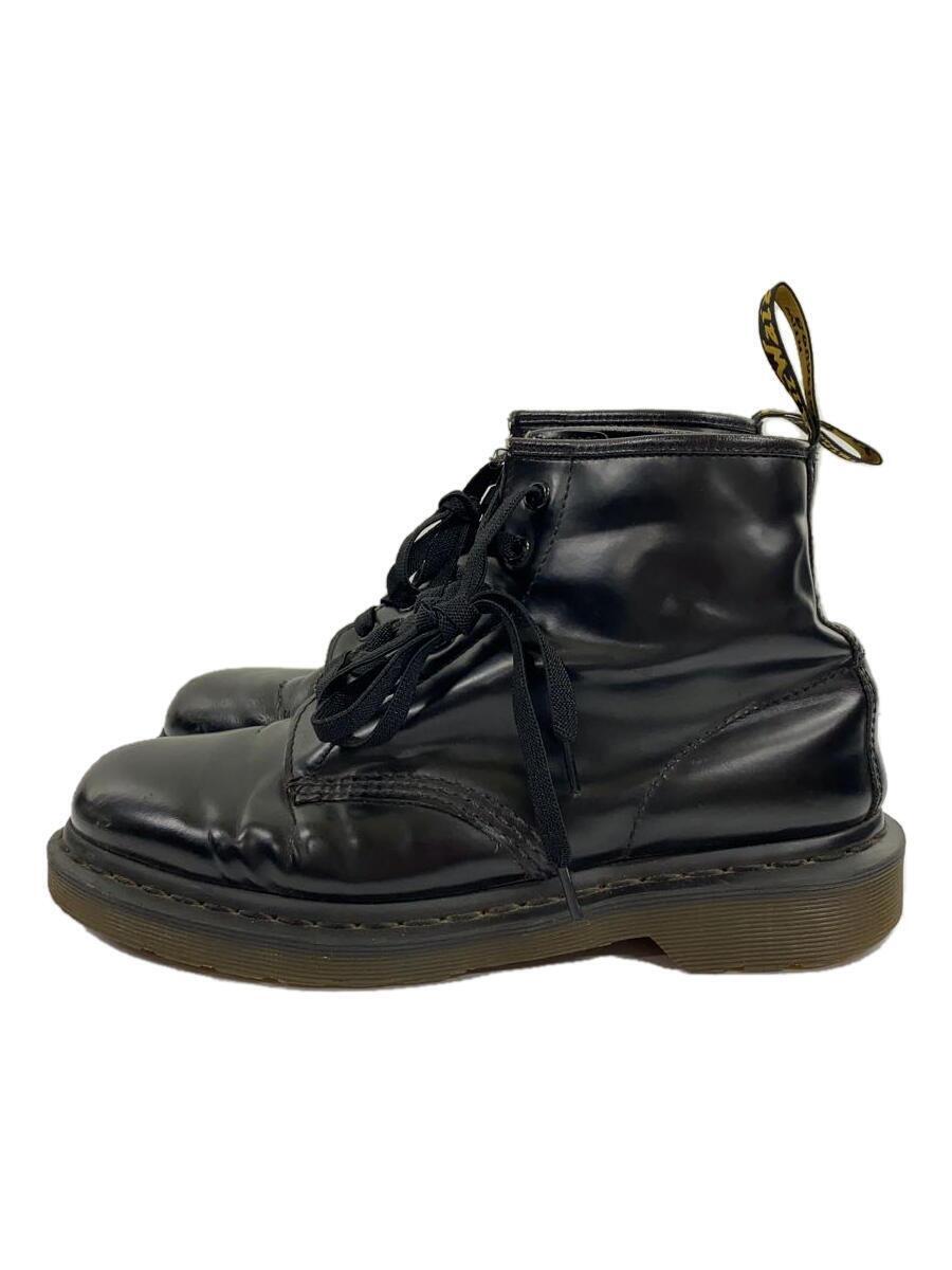 Dr.Martens◆6EYE BOOT/6ホール/ショートブーツ/BLK/ソールやや減り有_画像1