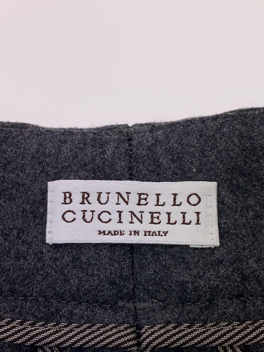 BRUNELLO CUCINELLI◆ショートパンツ/キュロットパンツ/ウール/GRY/グレー/ベルト付き/GUNEX/italy/_画像4