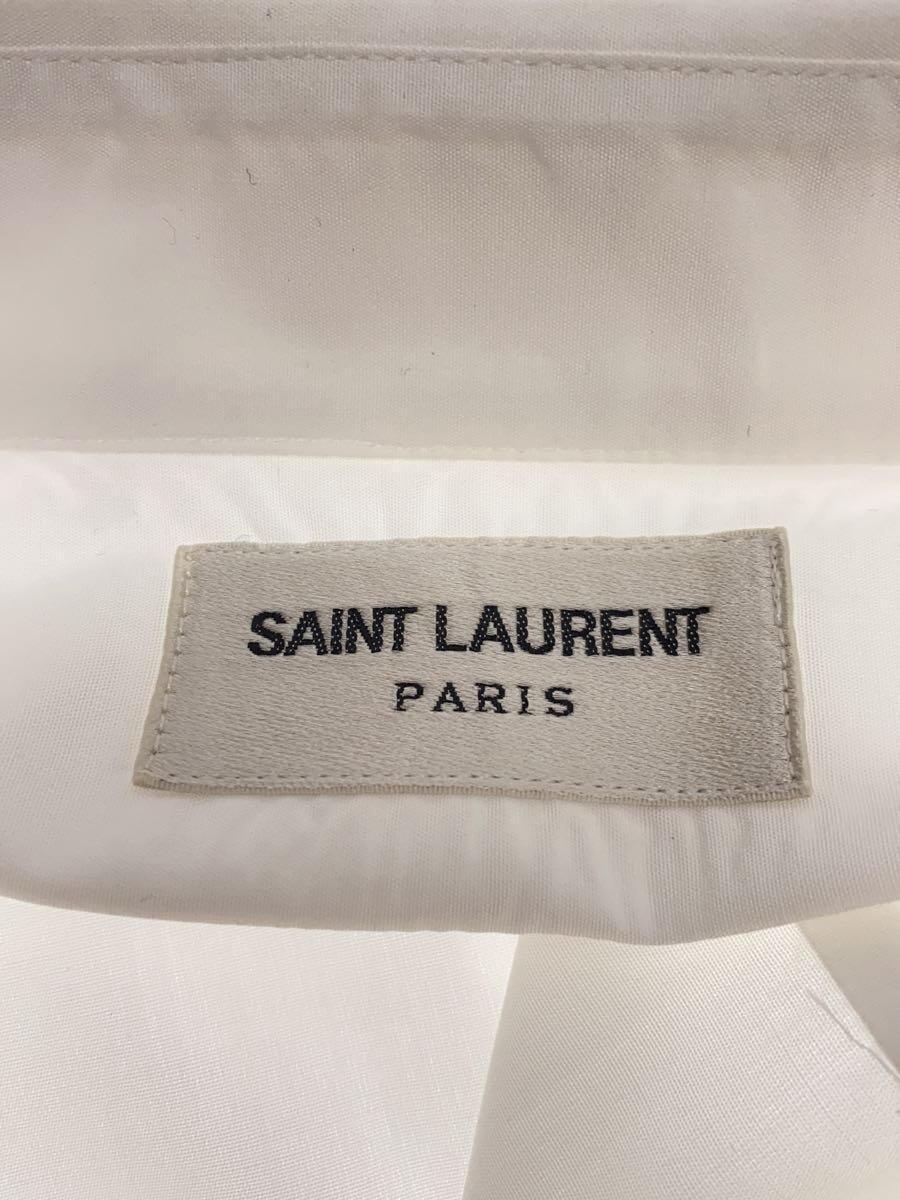 SAINT LAURENT◆19SS/長袖シャツ/40/コットン/WHT/無地/S05H 599213Y217EW 9000_画像3