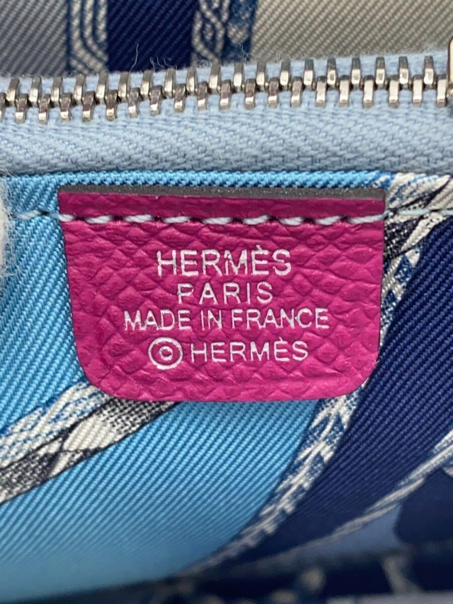 HERMES◆財布/レザー/PUP/無地_画像3