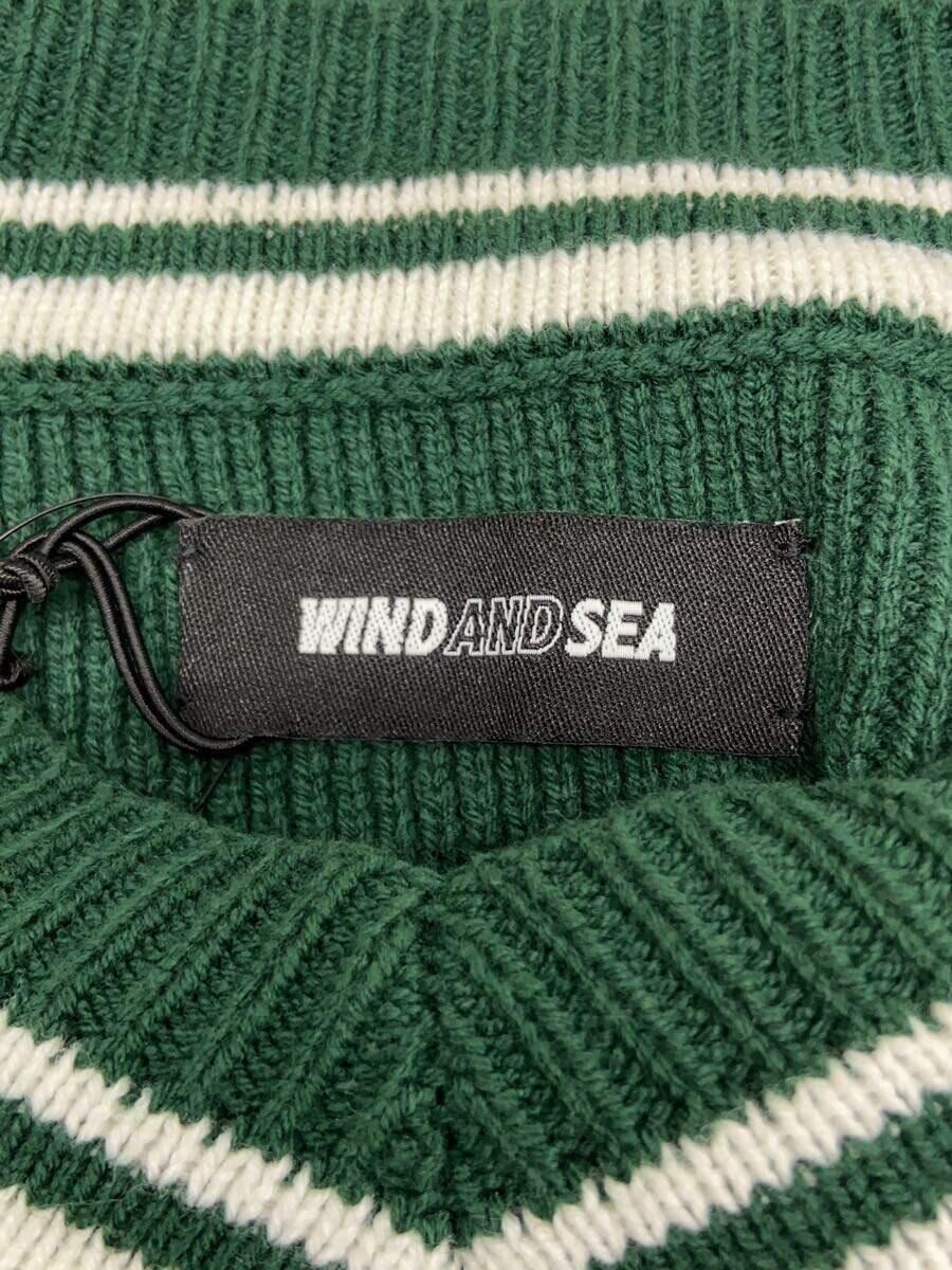 WIND AND SEA◆セーター(厚手)/M/コットン/GRN/KN-01_画像3