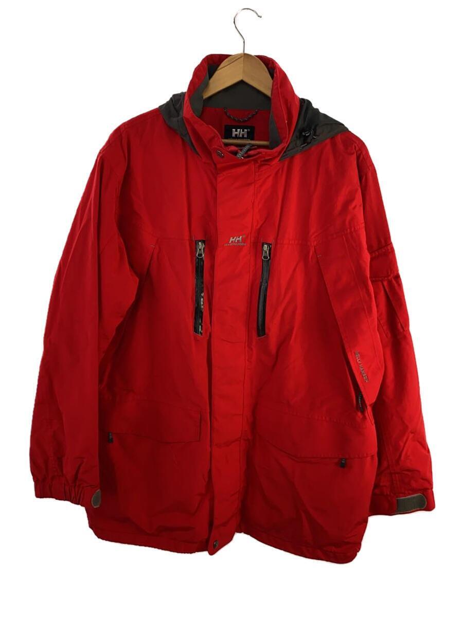 HELLY HANSEN◆マウンテンパーカ/XL/ナイロン/RED/無地_画像1