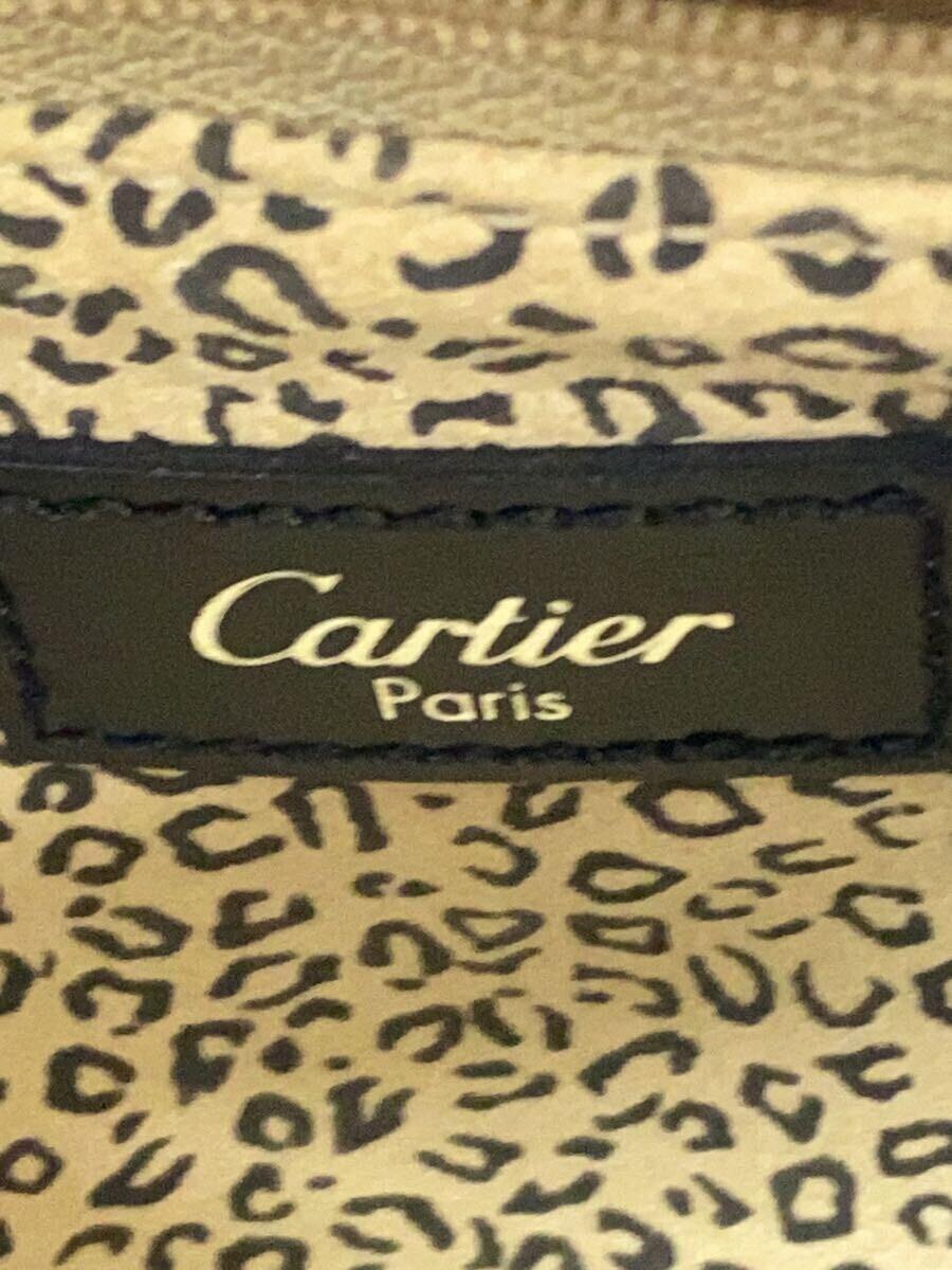 Cartier◆パンテール/ミニボストン/ハンドバッグ/レザー/ブラック/無地/_画像5