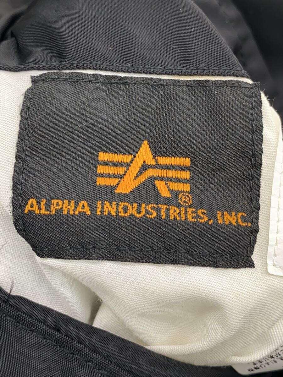 ALPHA INDUSTRIES◆フライトジャケット/L/ナイロン/BLK/無地/0615-00-573-8336_画像5