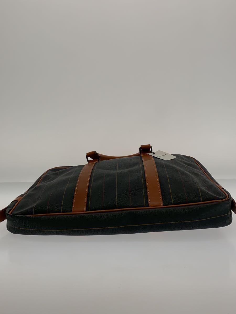 J.PRESS* briefcase /PVC/ green / stripe 
