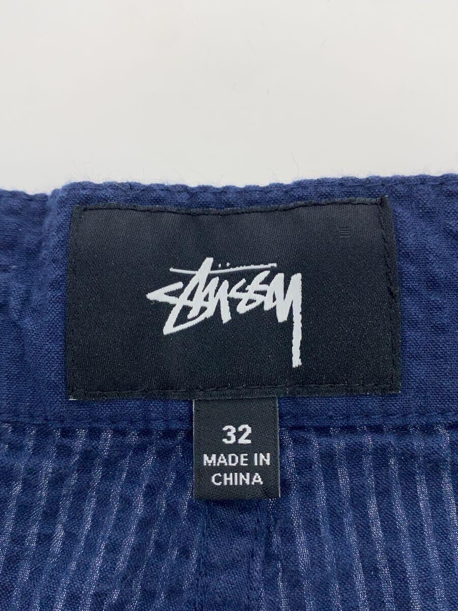 STUSSY◆ペインターパンツ/32/コットン/NVY/無地_画像4