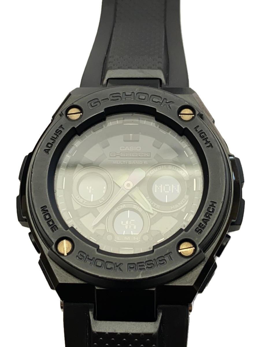 CASIO◆ソーラー腕時計・G-SHOCK/デジアナ/ラバー/BLK/BLK/GST-W300G-1A1JF_画像1