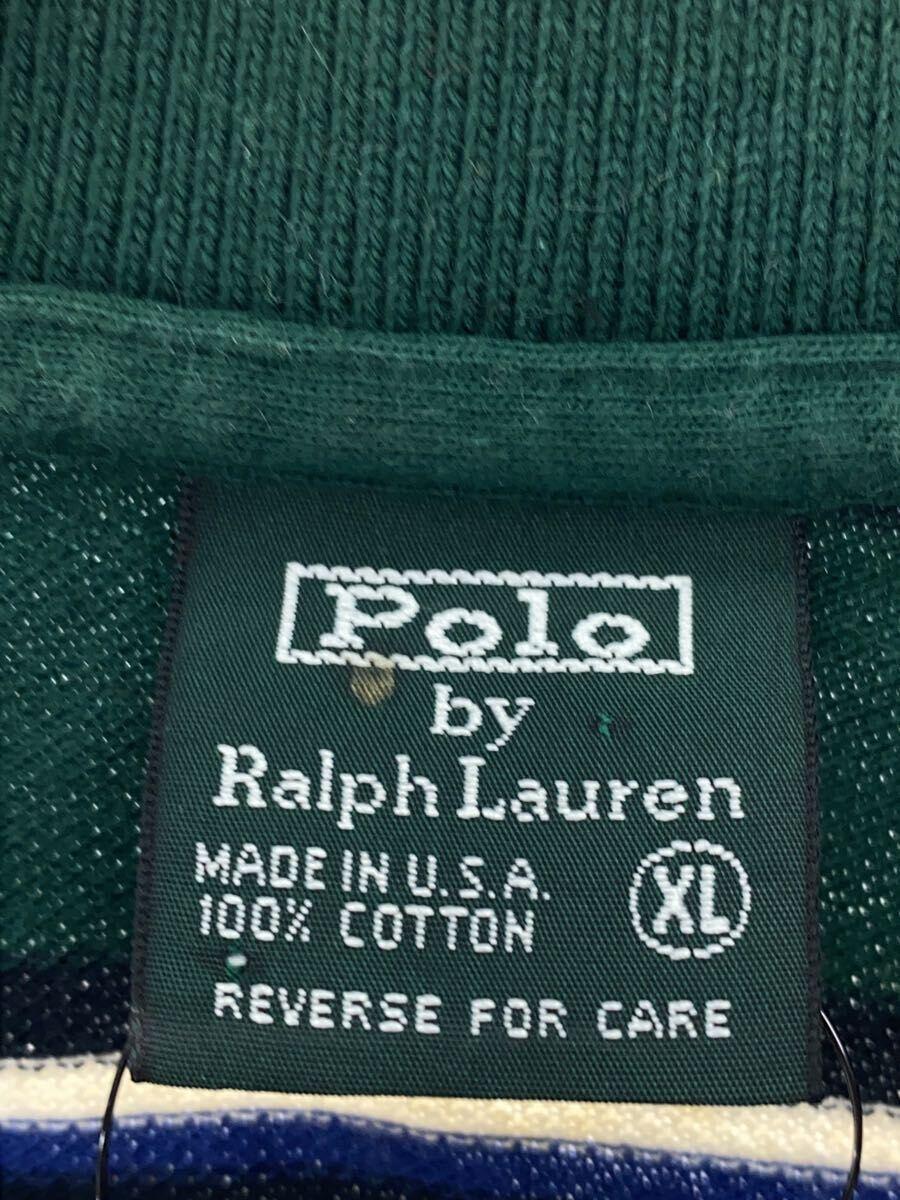 POLO RALPH LAUREN◆半袖シャツ/XL/コットン/マルチカラー/ボーダー_画像3