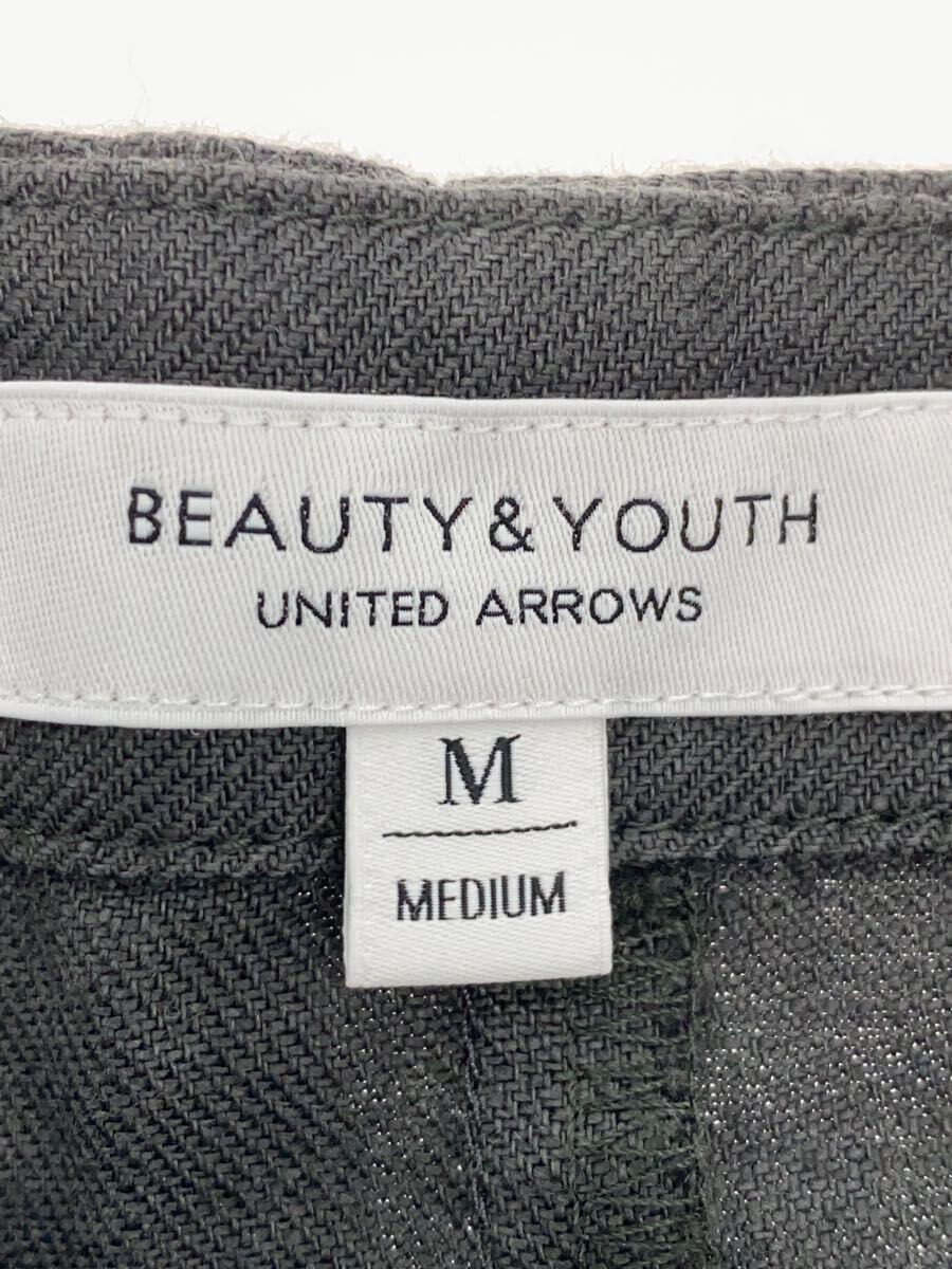 BEAUTY&YOUTH UNITED ARROWS◆オーバーオール/M/リネン/グレー/無地/1626-144-3362/リネンツイルサロペット_画像4