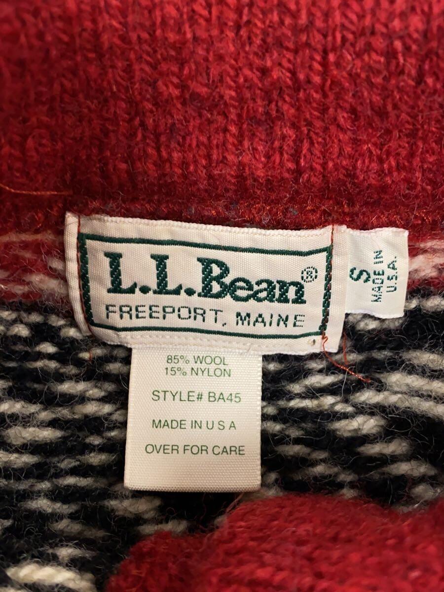 L.L.Bean◆セーター(厚手)/S/ウール/BLK/総柄_画像3