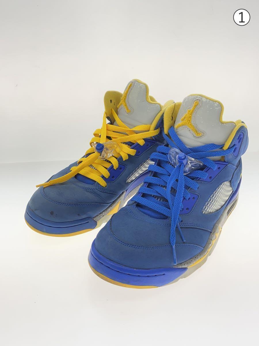 NIKE◆AIR JORDAN 5 LANEY JSP/エアジョーダン/ブルー/CD2720-400/28.5cm/BLU_画像2