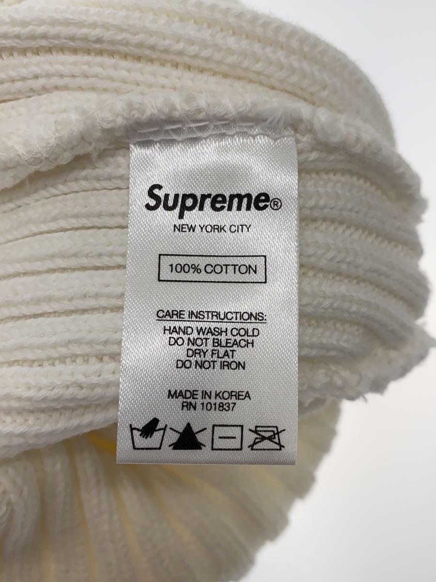 Supreme◆22SS Overdyed Ribbed Beanie/ニットキャップ/コットン/WHT/メンズ_画像4