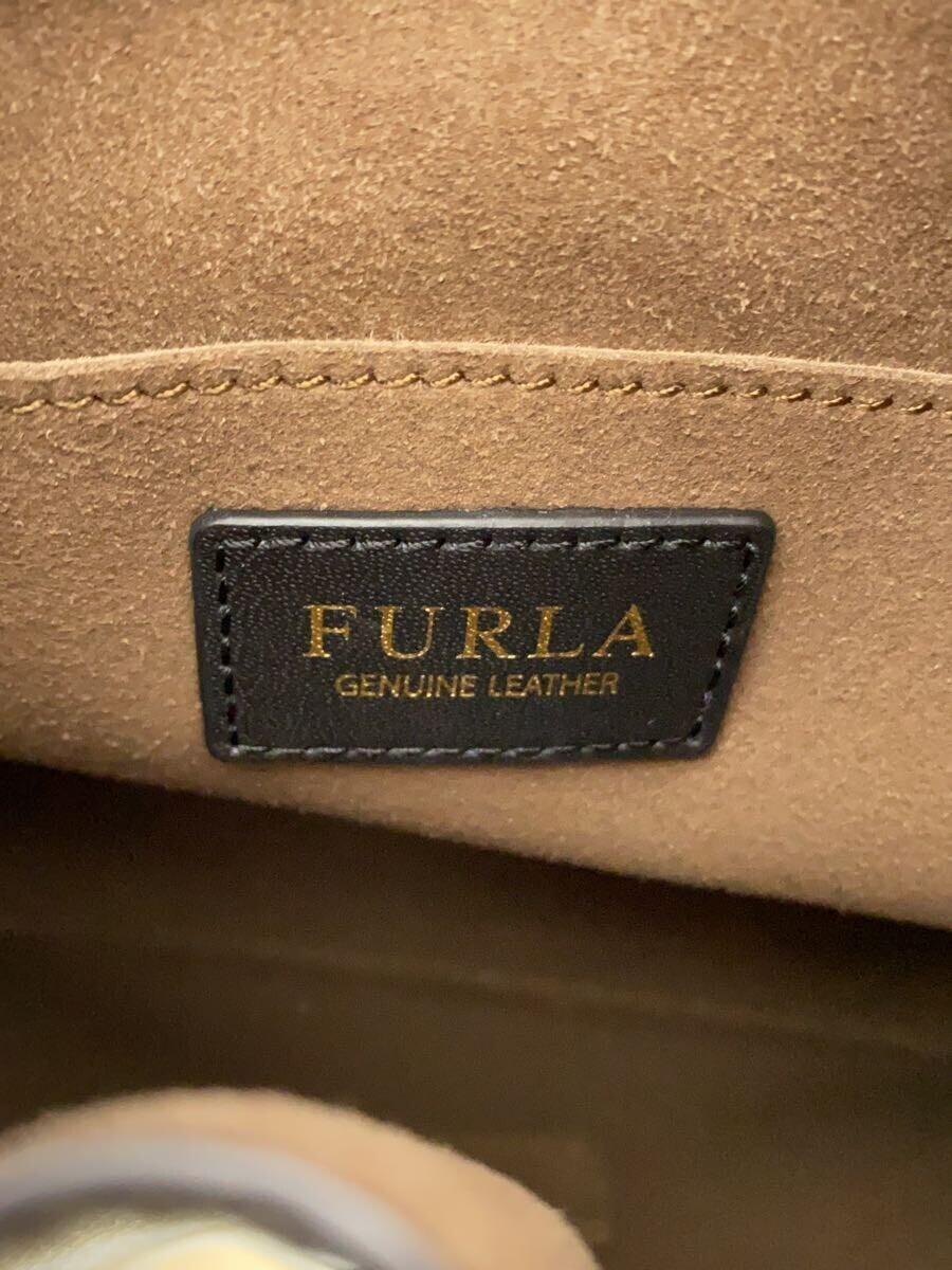 FURLA◆ハンドバッグ/レザー/シルバー/2WAY/巾着_画像5