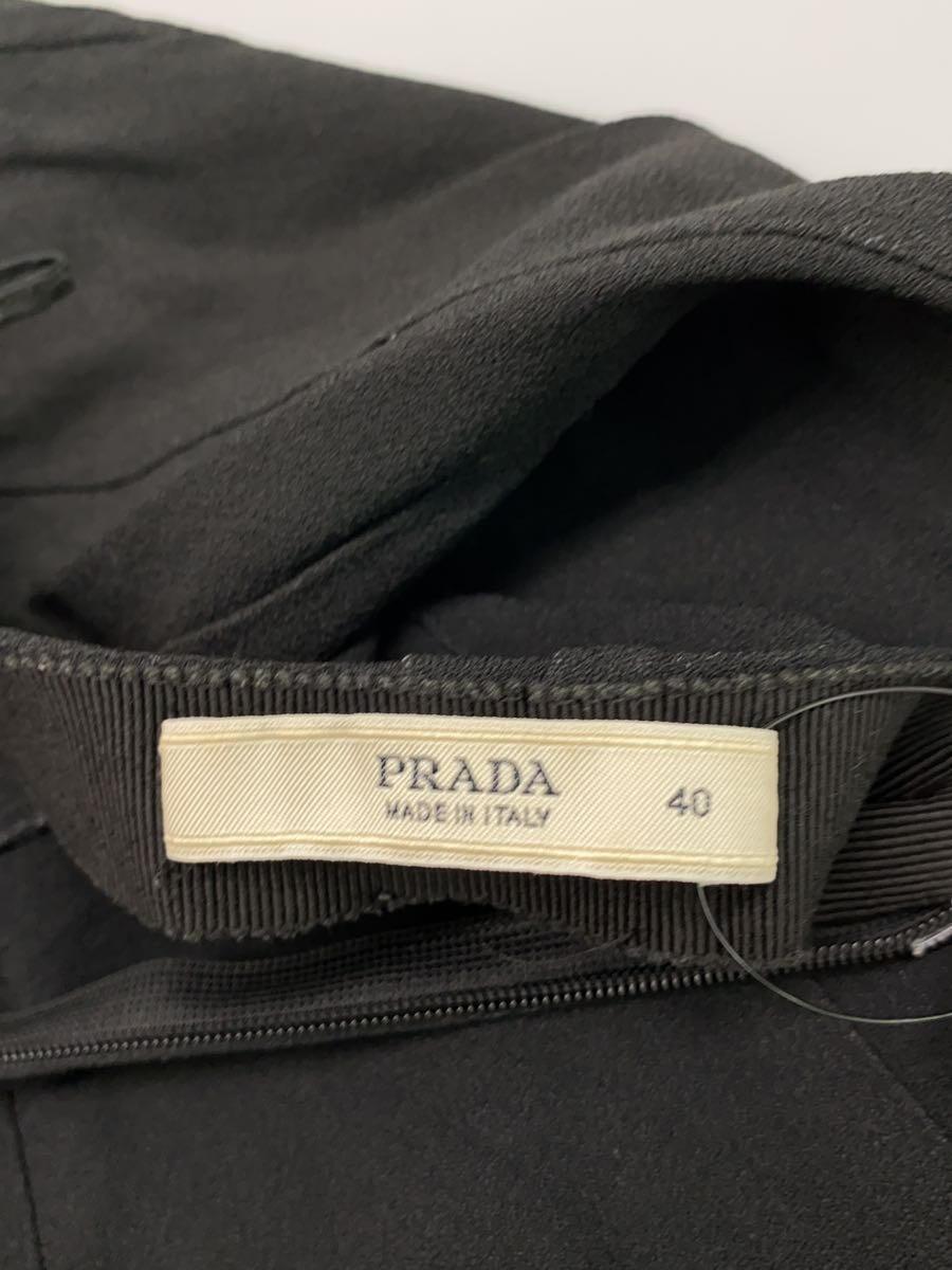 PRADA◆ミニスカート/40/-/BLK/無地_画像4