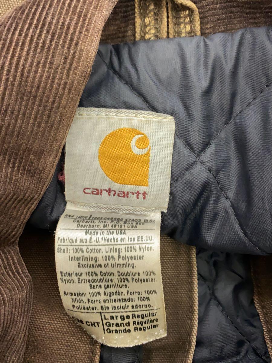 Carhartt◆デッキジャケット/XL/コットン/BRW/無地_画像3