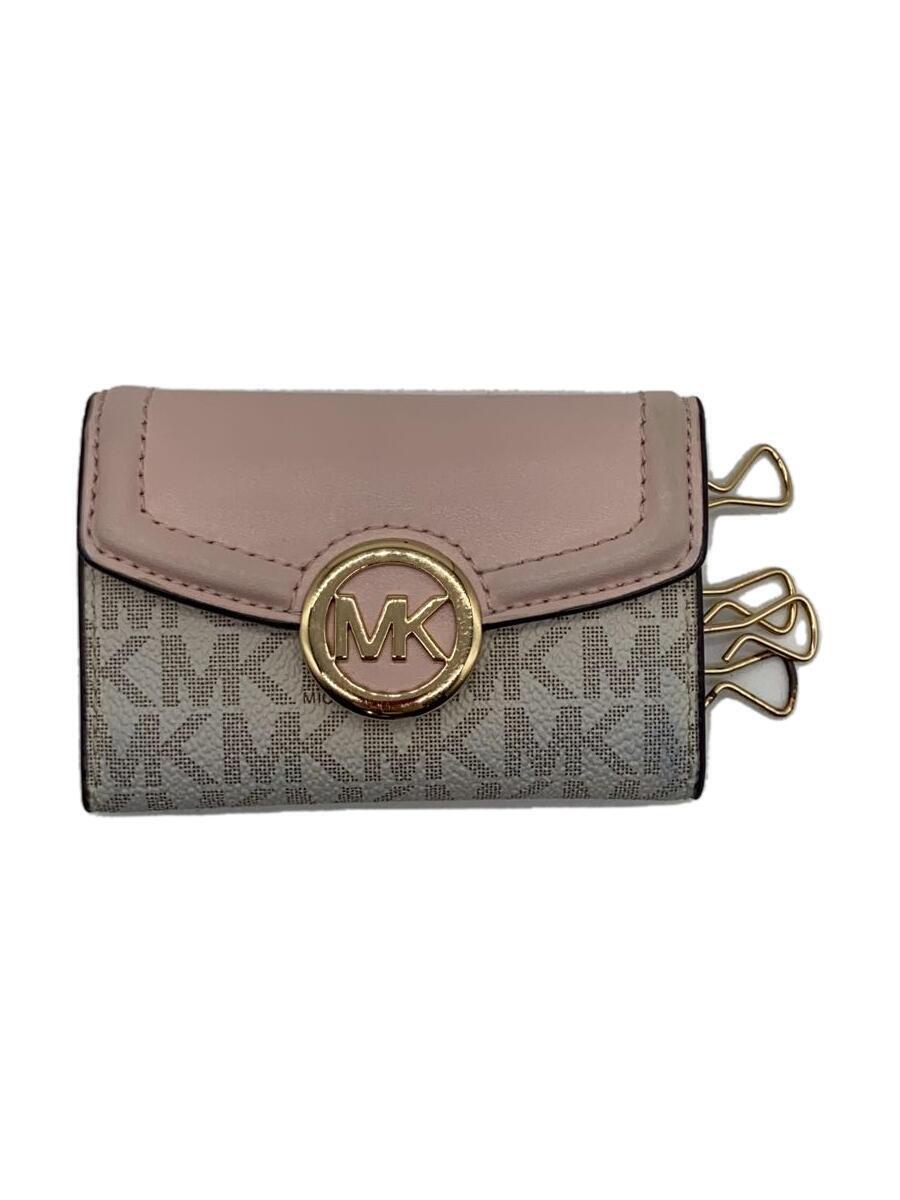 MICHAEL KORS◆キーケース/PVC/PNK/総柄/レディース/AV-2104_画像1