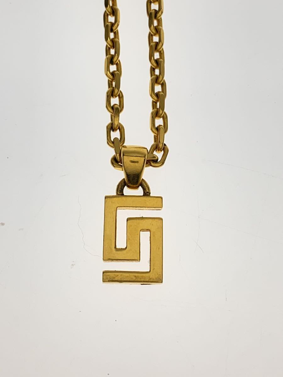 VERSACE◆ネックレス/グリーク/メデューサ/GLD/トップ有_画像5