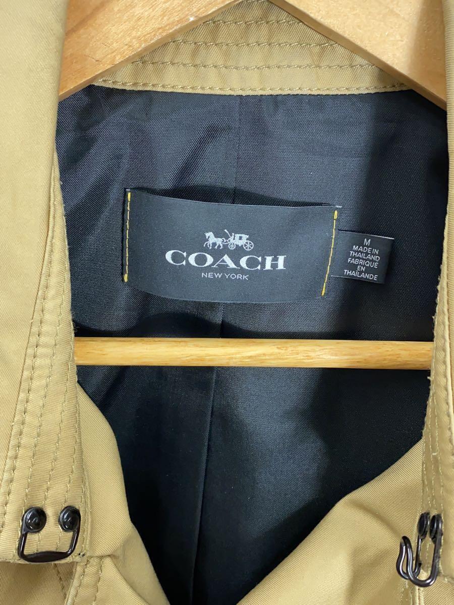 COACH◆トレンチコート/M/コットン/CML/F33778_画像3