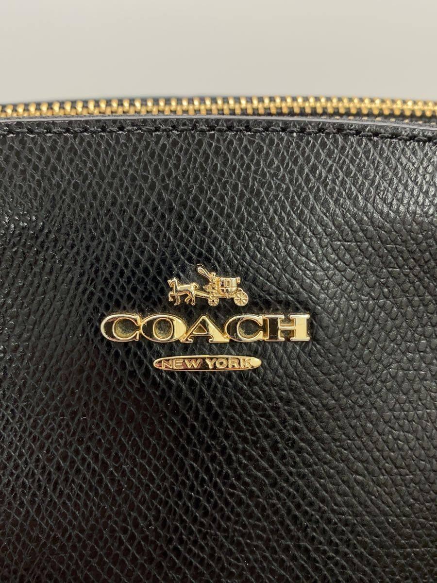 COACH◆ハンドバッグ_オールレザー/レザー/BLK_画像5