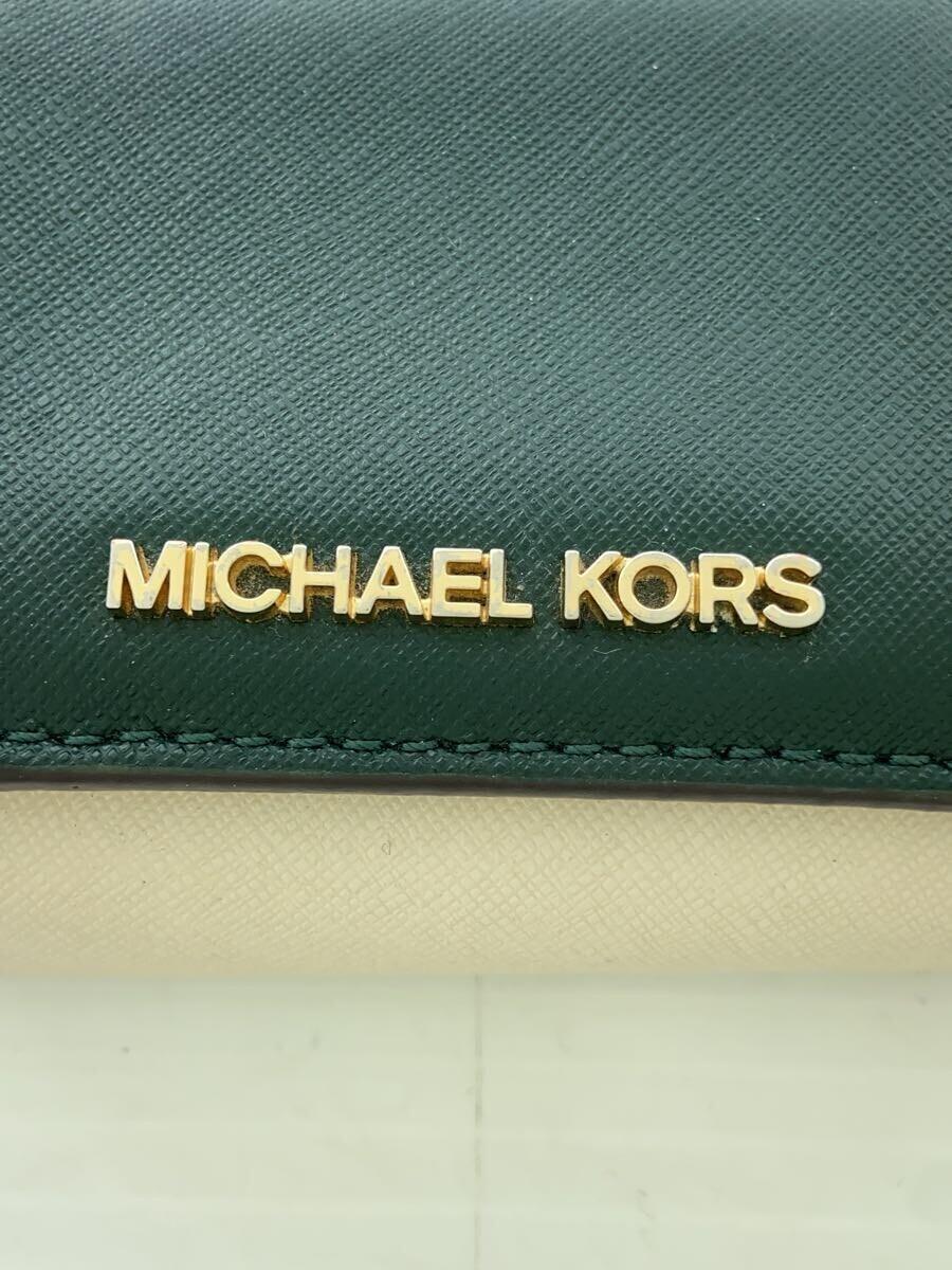 MICHAEL KORS◆3つ折り財布/レザー/GRN/無地/レディース/35F1GTVZ5L_画像3