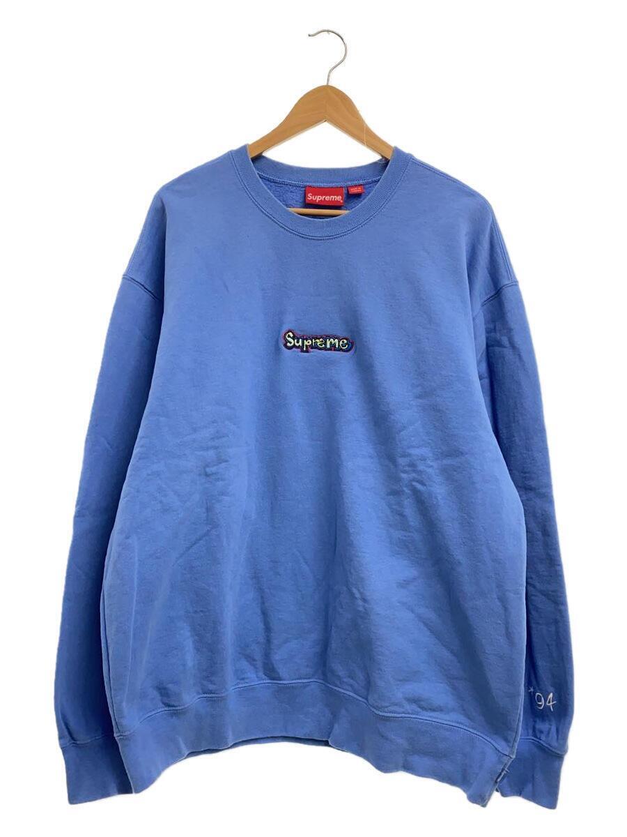 Supreme◆スウェット/XL/コットン/BLU/袖・首回り汚れ有_画像1