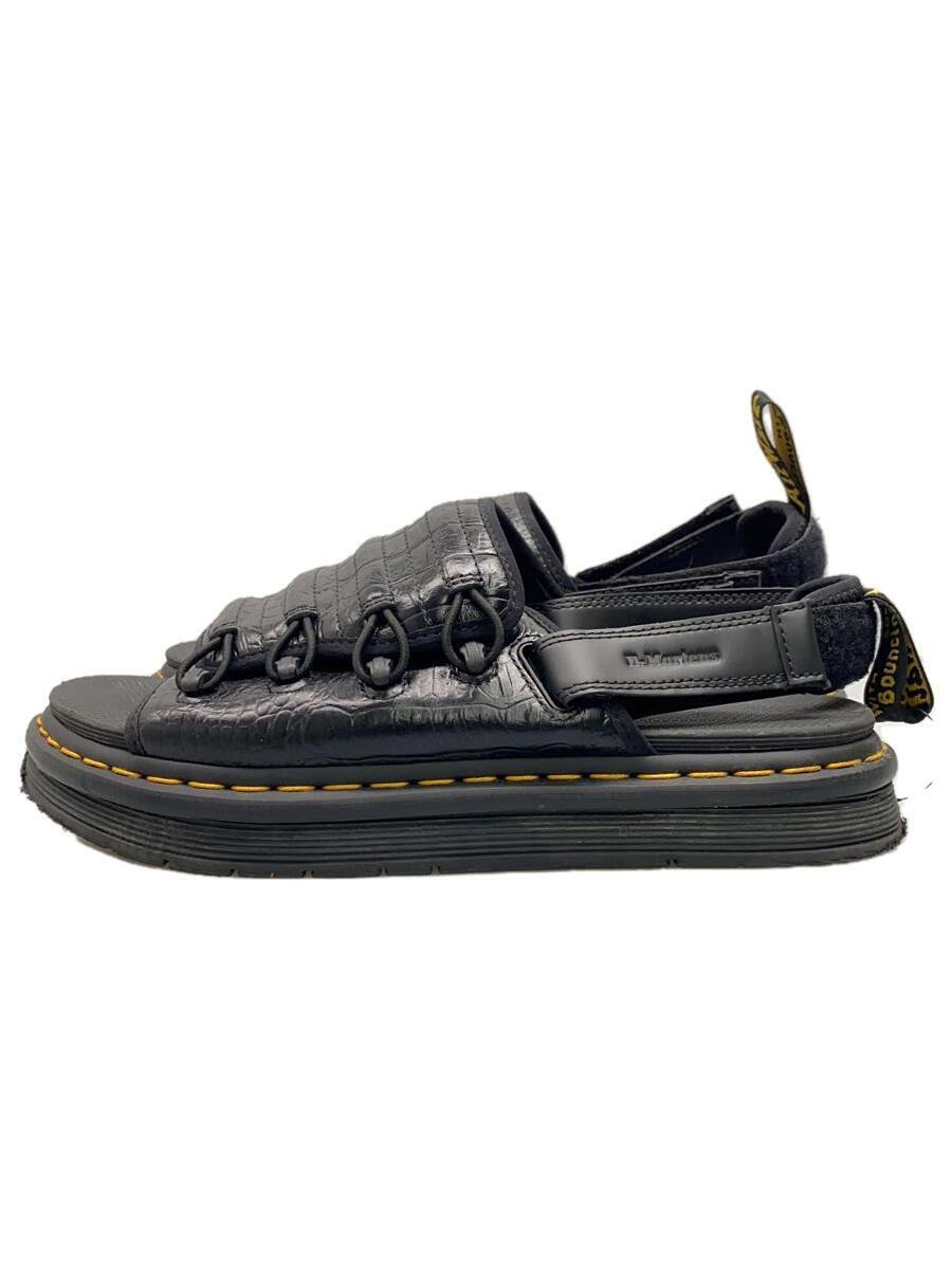 Dr.Martens◆サンダル/UK8/BLK/使用感考慮_画像1