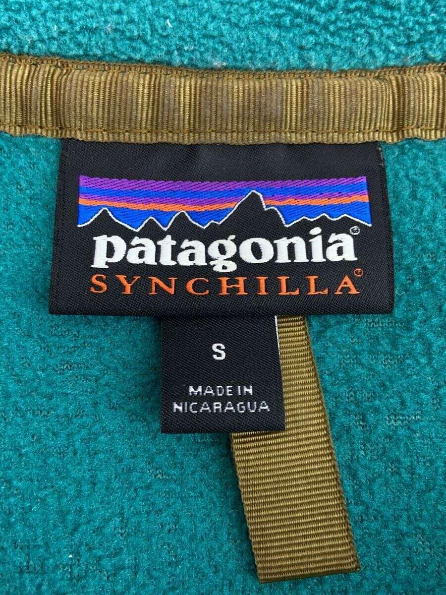 patagonia◆フリースジャケット/S/ポリエステル/GRN/無地/25580 Lightweight Synchilla_画像3
