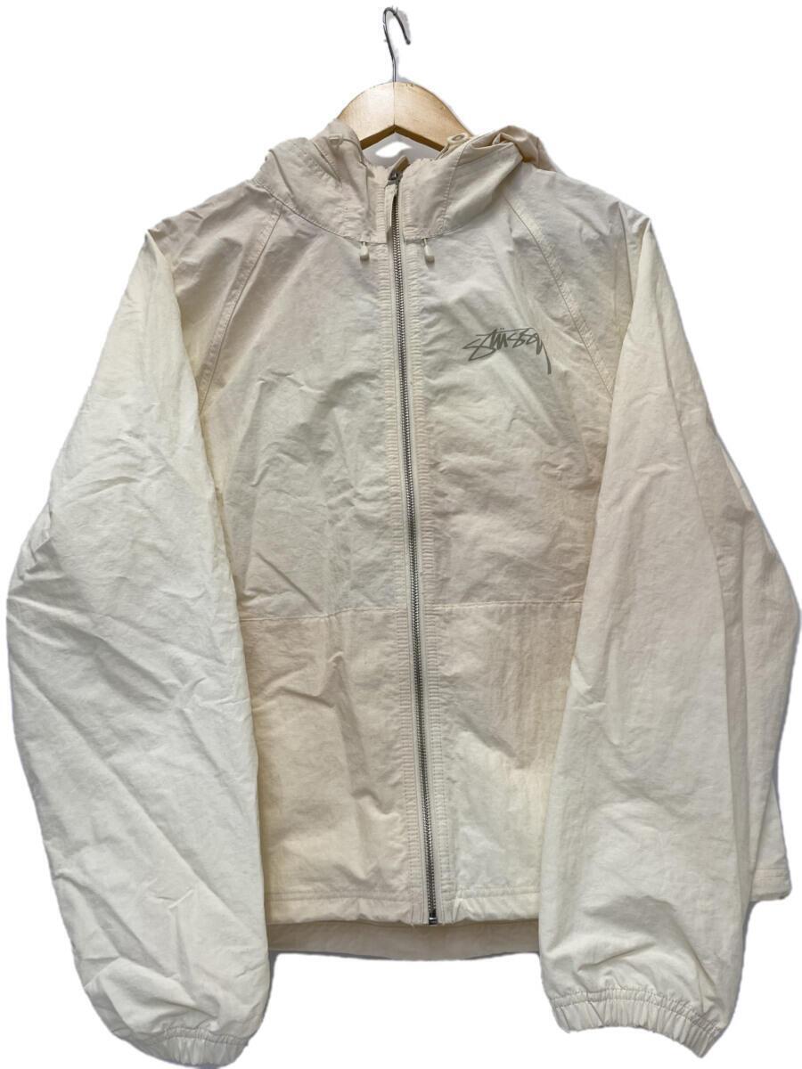 STUSSY◆Wave Dye Beach Shell Jacketナイロンジャケット/S/ナイロン/WHT/無地_画像1