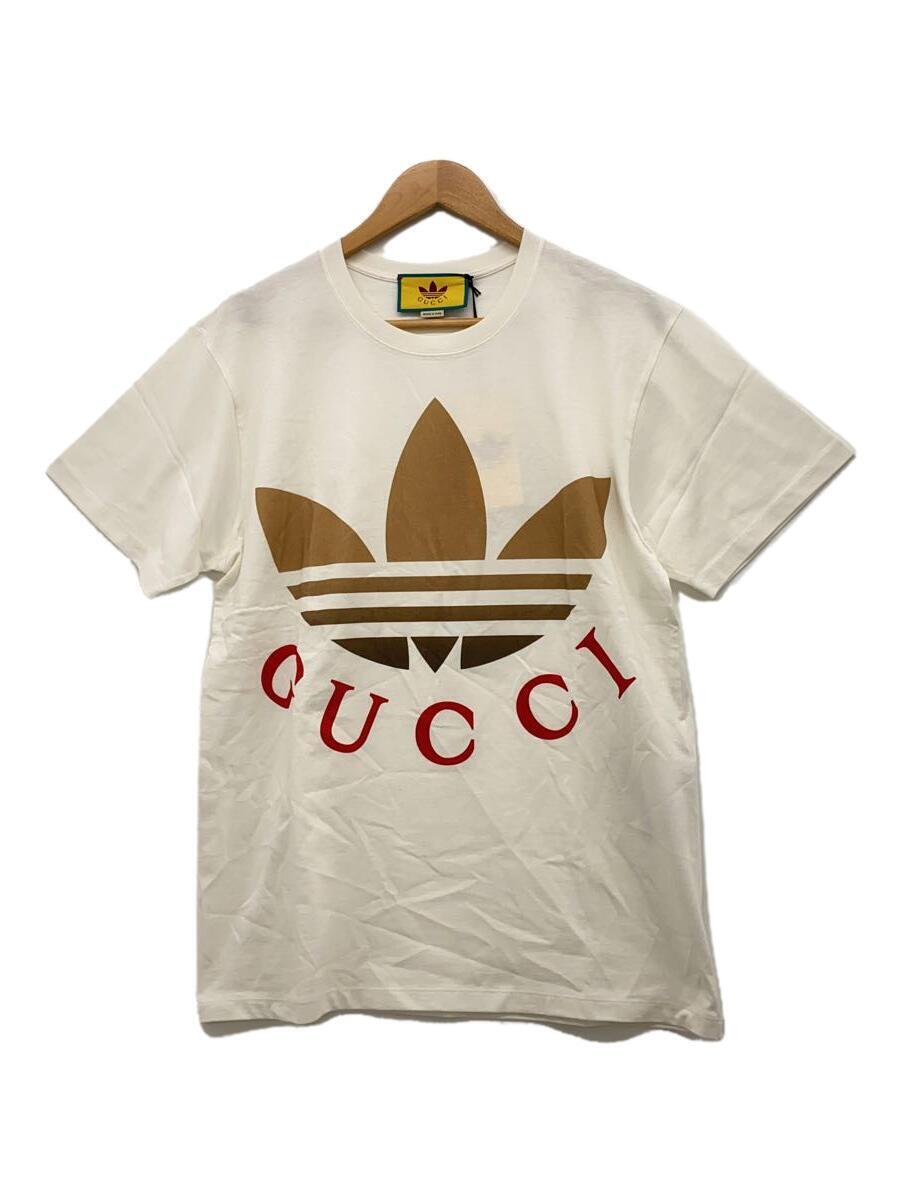 GUCCI◆グッチ×アディダス/コラボ/548334/Tシャツ/S/コットン/WHT_画像1