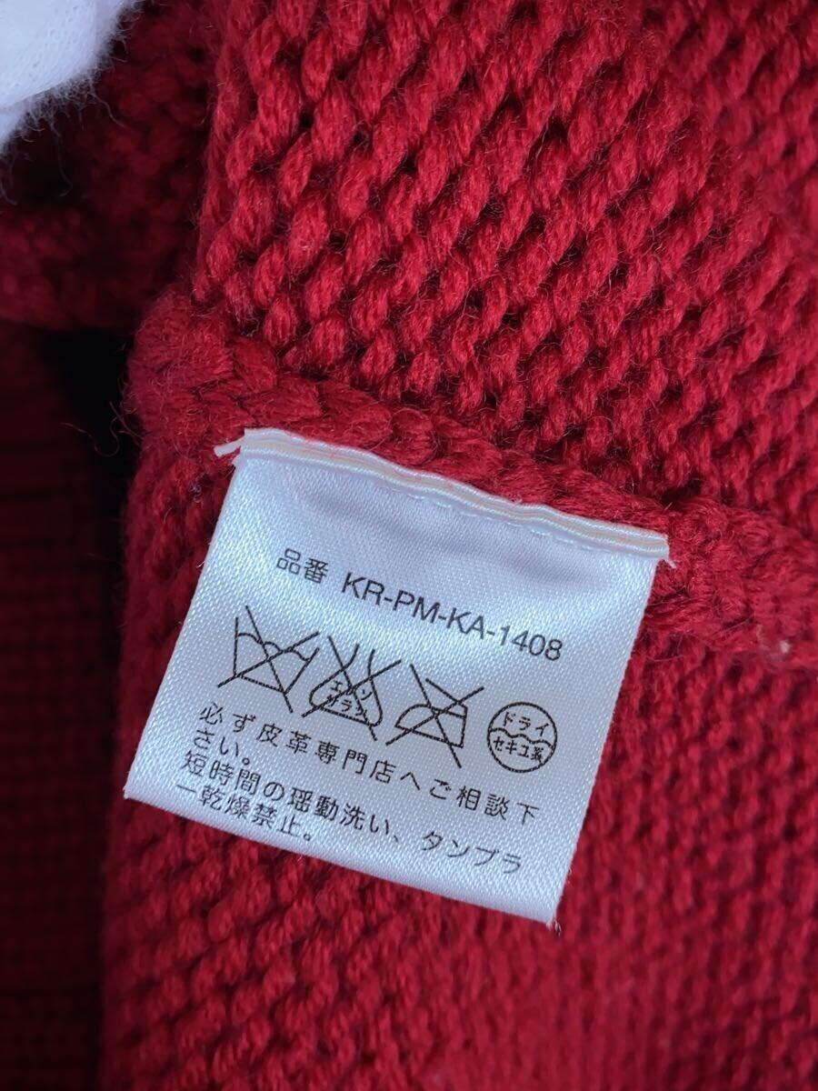 POLO RALPH LAUREN◆90～00s/ショールカラーレタードカーディガン/S/ウール/RED/_画像4