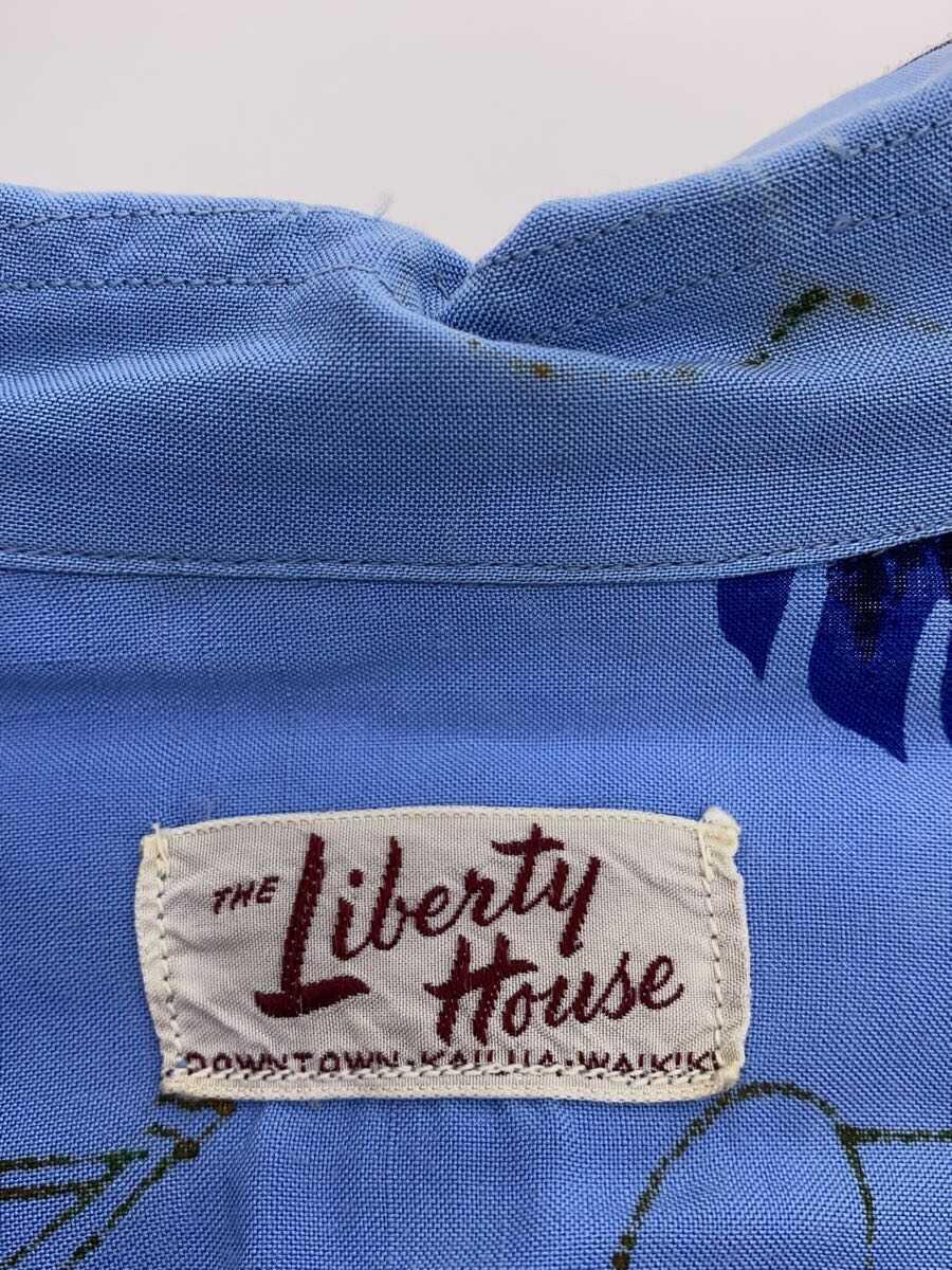 60s/The Liberty House/アロハシャツ/-/レーヨン/BLU/総柄_画像3