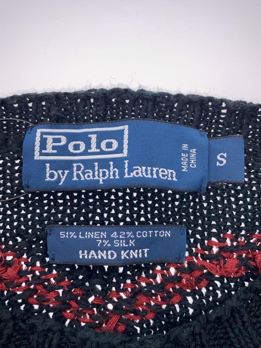 POLO RALPH LAUREN◆セーター(薄手)/S/リネン/BLK_画像3