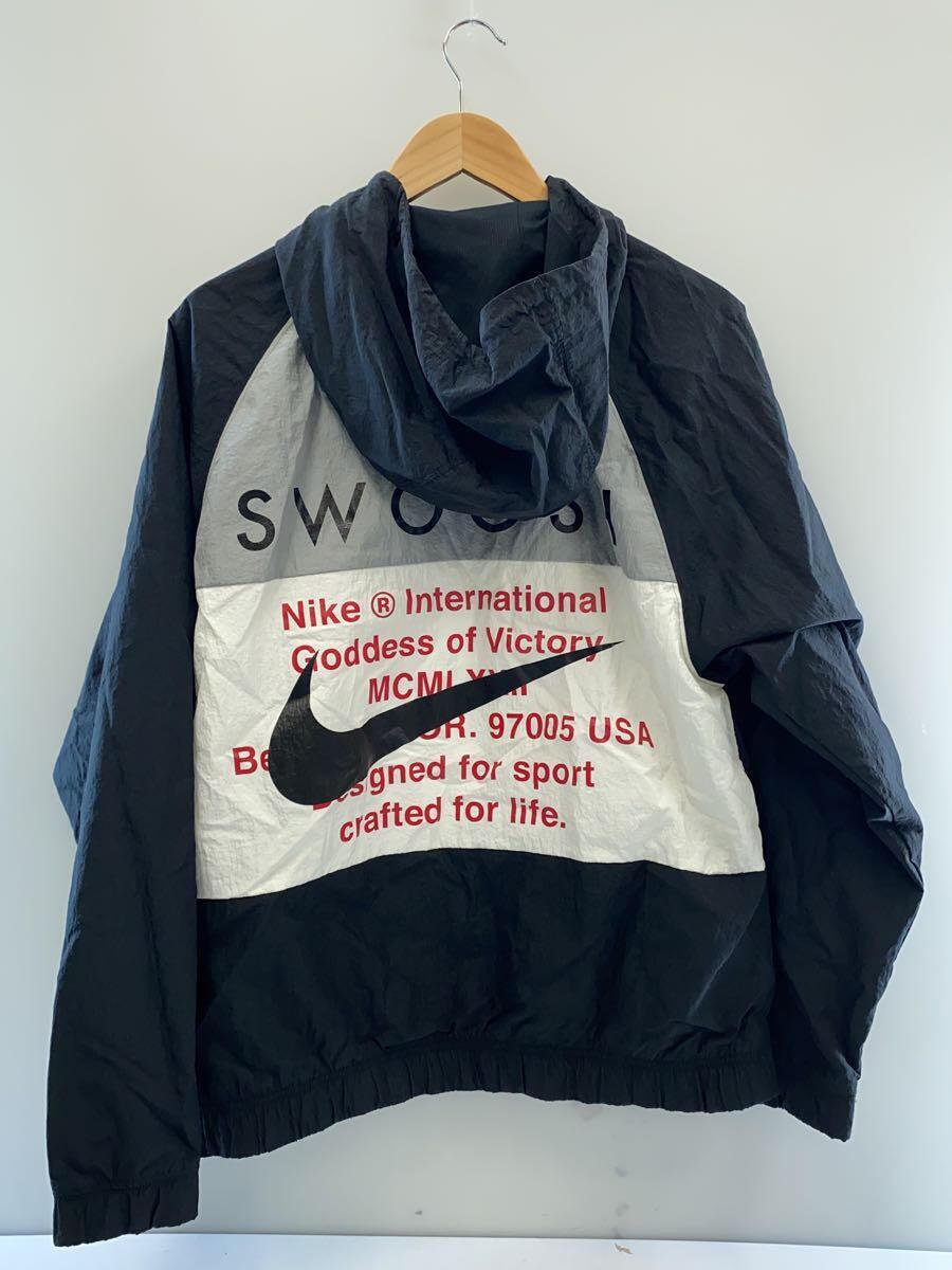 NIKE◆AS M NSW SWOOSH WOVEN JACKET/M/dd1089-011/ブラック/ロゴ_画像2