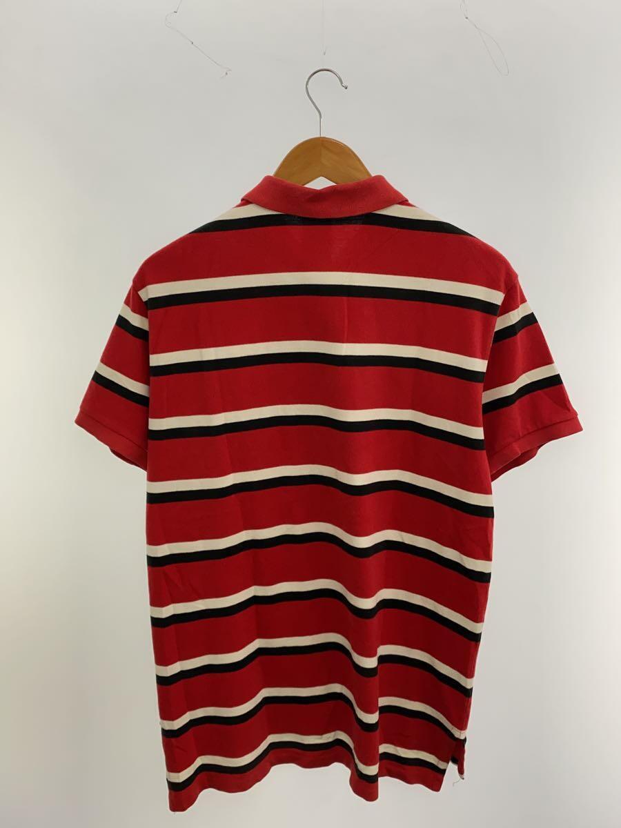 POLO RALPH LAUREN◆ポロシャツ/L/コットン/RED/ボーダー_画像2