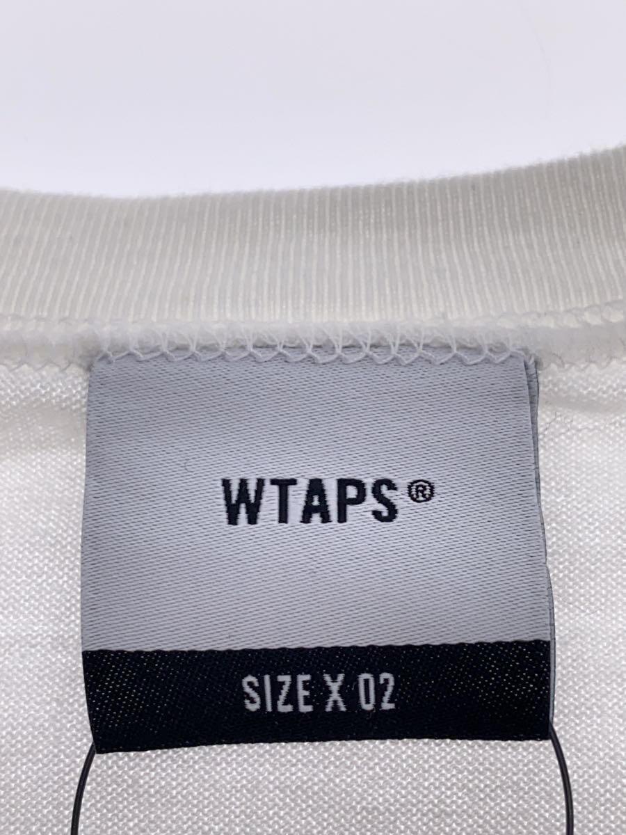 WTAPS◆Tシャツ/2/コットン/WHT/無地/201ATDT-CSM03_画像3
