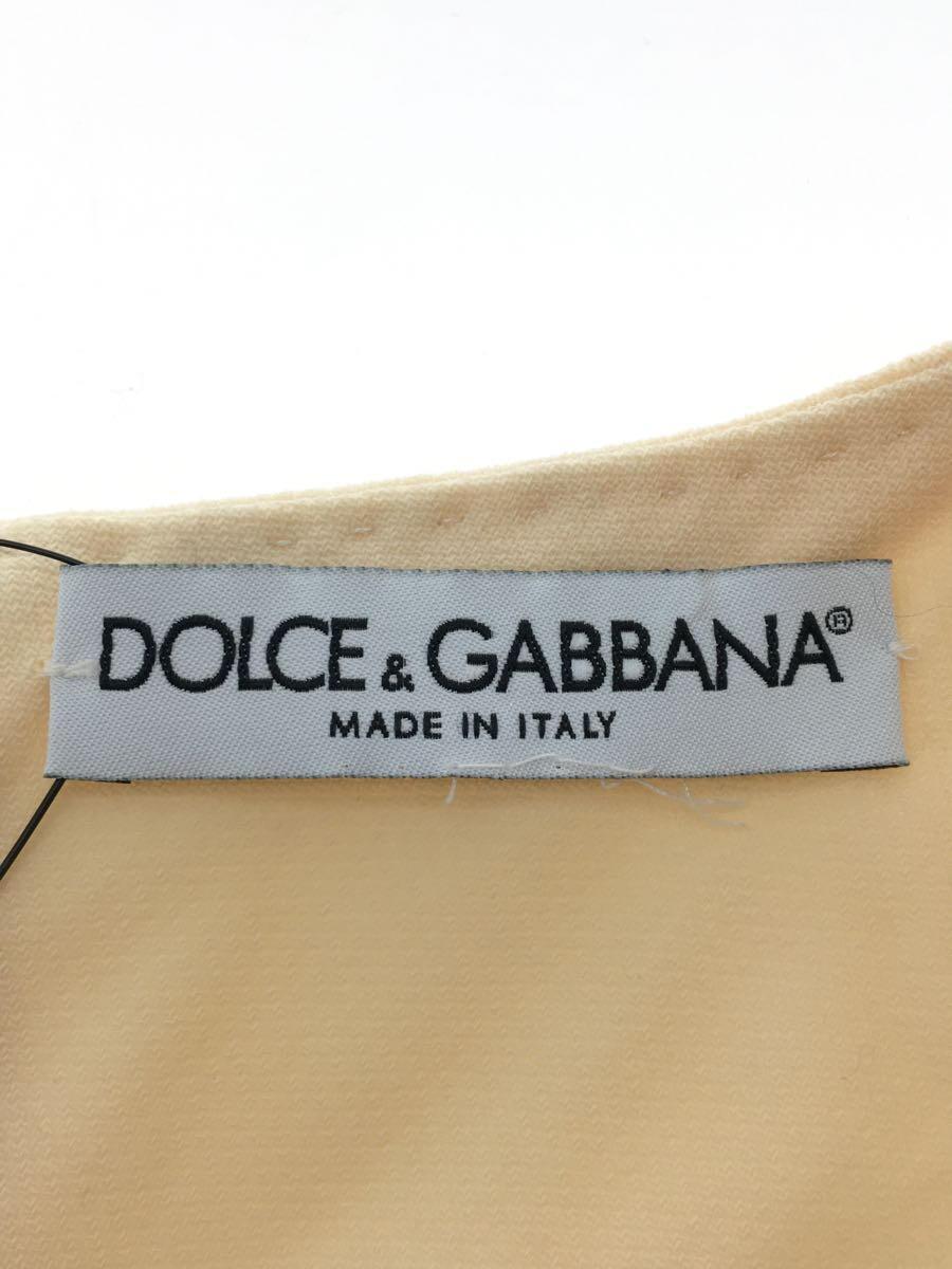 DOLCE&GABBANA◆ノースリーブワンピース/42/ウール/CRM/サイドライン///_画像3