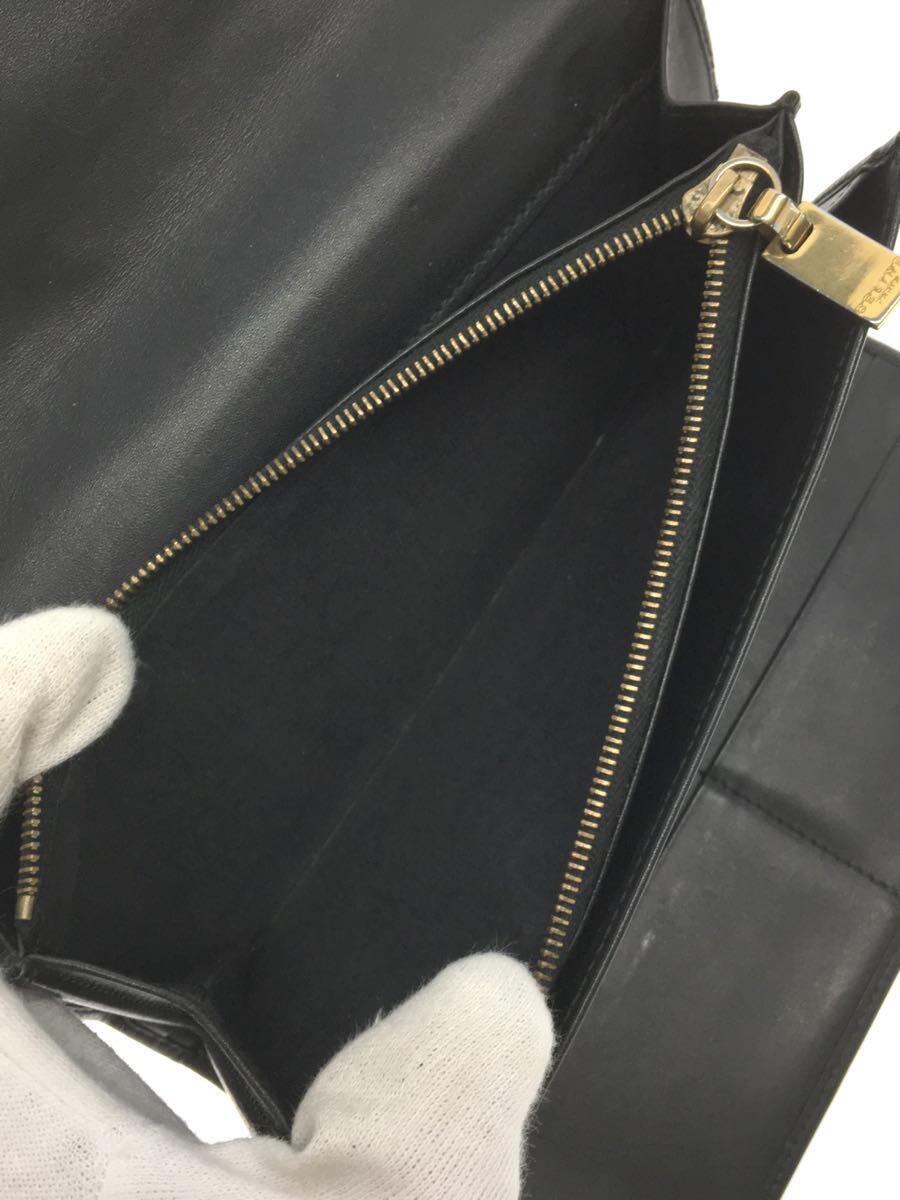 CELINE◆マカダム/長財布/PVC/BLK_画像5