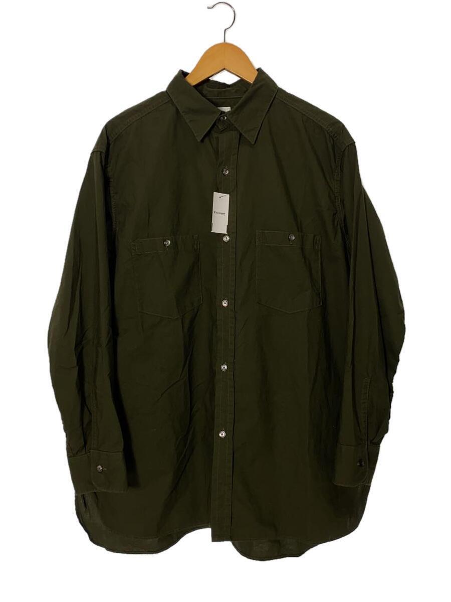 A.PRESSE◆Over Dyeing Military Shirt/長袖シャツ/2/コットン/KHK/22AAP-02-11M//_画像1